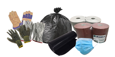 Sacs poubelle, Essuyage, Masques et Gel hydroalcoolique